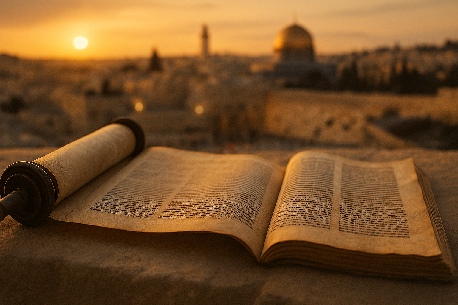 Torah scroll becomes one with the Christian Bible